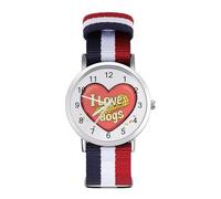 I Love Corn Dogs - Reloj de pulsera de cuarzo personalizado con números arábigos con correa ajustable para hombres y mujeres