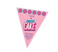 I Love Cosmetics Bálsamo labial Piece of Cake de 10 ml y exfoliante labial de 15 ml con aplicador y espejo en forma de corazón, set de regalo para el cuidado de los labios con aroma a frutos rojos