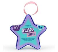I Love Cosmetics Star Child, Set de Regalo con Bálsamo Labial 10ml y Crema de Manos 30ml en Lata con Forma de Estrella, Fragancia Cosmic Love, Manos suaves, labios brillantes