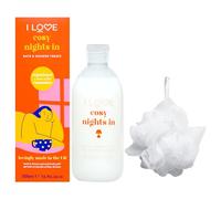 I LOVE Cosy Nights In Gel de Baño & Ducha con Exfoliante Corporal Aroma a Chocolate & Marshmallow - Limpieza Cremosa & Exfoliación Suave para una Piel Sedosa y Suave 500ml