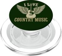 I Love Country Music Guitarra Alada Vaquera Vintage Cowboy PopSockets PopGrip para MagSafe