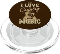 I Love Country Music Guitarra Vintage Western Cowgirl Cowboy PopSockets PopGrip para MagSafe