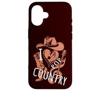 I LOVE Country Pop Music - Tween Girls Modern Country Pop Carcasa para iPhone 16
