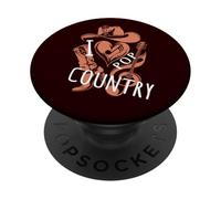 I LOVE Country Pop Music - Tween Girls Modern Country Pop PopSockets PopGrip Adhesivo