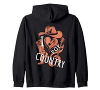 I LOVE Country Pop Music - Tween Girls Modern Country Pop Sudadera con Capucha