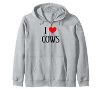 I Love Cows I Heart Cows Granja Animal Carne de vaca Ganado Amante de las vacas Sudadera con Capucha