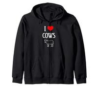 I Love Cows I Heart Cows Granja Animal Carne de vaca Ganado Amante de las vacas Sudadera con Capucha
