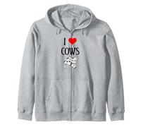 I Love Cows I Heart Cows Granja Animal Carne de vaca Ganado Amante de las vacas Sudadera con Capucha