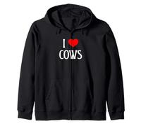 I Love Cows I Heart Cows Granja Animal Carne de vaca Ganado Amante de las vacas Sudadera con Capucha