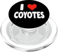 I Love Coyotes - Corazón Lindo y Divertido Animal del zoológico Coyote PopSockets PopGrip para MagSafe