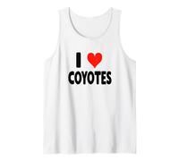 I Love Coyotes - Lindo y Divertido Zoo Animal Zookeeper Desierto Camiseta sin Mangas
