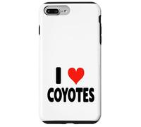I Love Coyotes - Lindo y Divertido Zoo Animal Zookeeper Desierto Carcasa para iPhone 7 Plus/8 Plus
