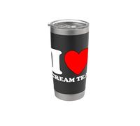 I Love Cream Tea Vaso térmico de acero inoxidable de doble pared