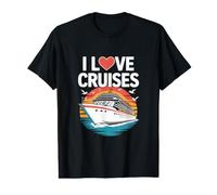 I Love Cruises Aventura Náutica Sueño Camiseta gráfica económica