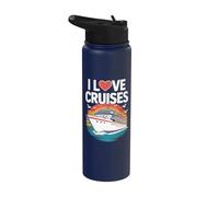 I Love Cruises Aventura Náutica Sueño Stainless Steel Insulated Water Bottle