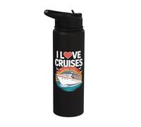 I Love Cruises Aventura Náutica Sueño Stainless Steel Insulated Water Bottle