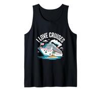 I Love Cruises Ocean Adventure Diversión Camiseta sin Mangas