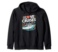 I Love Cruises Ocean Crucero Diversión Sudadera con Capucha
