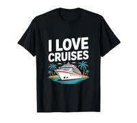 I Love Cruises Ocean Life Relajación Vacaciones Camiseta