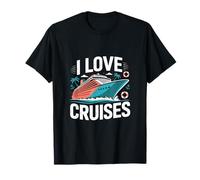I Love Cruises Ocean Paradise Vacaciones Diversión Camiseta