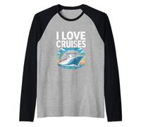 I Love Cruises Ocean Travel Aventura Diversión Camiseta Manga Raglan
