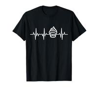 I Love Cupcakes Aficionado a la repostería Cardiograma Camiseta