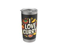 I Love Curry Enthusiasts Spice Lovers Sabor Vaso térmico de acero inoxidable de doble pared