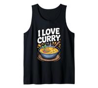 I Love Curry Plato Sabroso Picante Pasión Camiseta sin Mangas