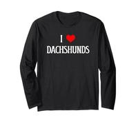 I Love Dachshunds I Heart Dachshunds, amante de los perros, cachorro Manga Larga