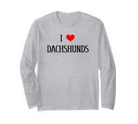 I Love Dachshunds I Heart Dachshunds, amante de los perros, cachorro Manga Larga