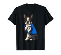 I Love Dad Tattoed Dog Daddy Boston Terrier Dueño Amante de los Perros Camiseta