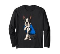 I Love Dad Tattoed Dog Daddy Boston Terrier Dueño Amante de los Perros Manga Larga