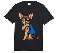 I Love Dad Tattoed Dog Daddy Chihuahua Dueño Amante de los Perros Comfort Colors Adult Heavyweight T-Shirt