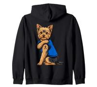 I Love Dad Tattoed Dog Daddy Yorkie Dueño Amante de los Perros Sudadera con Capucha
