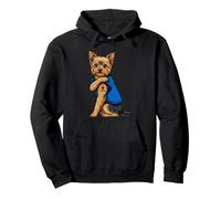 I Love Dad Tattoed Dog Daddy Yorkie Dueño Amante de los Perros Sudadera con Capucha