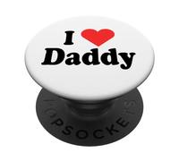 I Love Daddy Heart para el Día del Padre Quiero a Papá PopSockets PopGrip Adhesivo