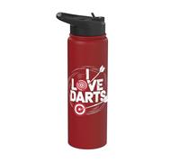 I Love Darts Entusiasta Bullseye Sport Stainless Steel Insulated Water Bottle