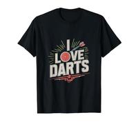 I Love Darts Target Arrow Juego Divertido Camiseta gráfica económica, Hombre, Negro, XL