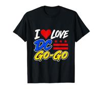 I Love DC Go-Go Music Washington Distrito de Columbia Pride Camiseta gráfica económica