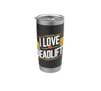 I Love Deadlifts Fitness apasionado Vaso térmico de acero inoxidable de doble pared