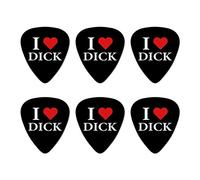 I Love Dick Heart - Juego de púas para guitarra (6 unidades, tamaño mediano)