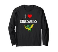 I Love Dinosaurs I Heart Dinosaurs Reptil Dinosaurios Amante de Dinosaurios Manga Larga
