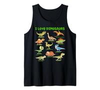 I Love Dinosaurs - Pasatiempo Educativo prehistórico para niños Camiseta sin Mangas