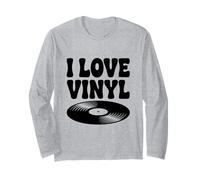 I Love Disco de Vinilo Música Retro Manga Larga