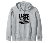 I Love Disco de Vinilo Música Retro Sudadera con Capucha