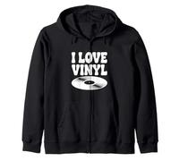 I Love Disco de Vinilo Música Retro Sudadera con Capucha