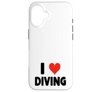 I Love Diving - Heart Diver Deep Cave Rescate en Aguas Abiertas Carcasa para iPhone 16