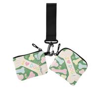 I Love Dog Bone - Monederos para mujer, tamaño compacto, con cremallera, con correa de muñeca, 2 paquetes, I love dog bone green, 1 size, Casual