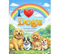 I Love Dogs: Adult Coloring Book Cute, Relaxing and Fun Dog Illustrations