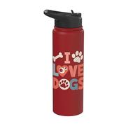 I Love Dogs - Entrenador de perros Stainless Steel Insulated Water Bottle